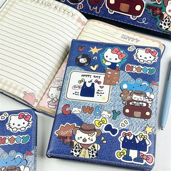 🤠 Vintage Cowboy Hello Kitty Notebook – A5 Western Whimsy in Every Page! 🌵💙