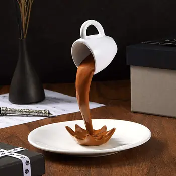 ☕ Floating Coffee Cup Sculpture – Spill the Magic, Not the Mess! ✨💧