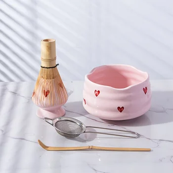 🍵 Pink Heart Matcha Set – Whisk Up Some Love! 💖🌿
