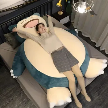 🐻‍❄️ Giant Snorlax Plush Toy – Kawaii Soft Pillow for Kids & Fans