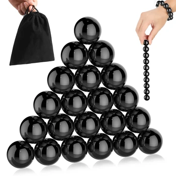 21Pcs Magnet Black Ball Fidget Toy DIY Hematite Stones Toys for Adults Science Kit for Anxiety Relief Magnetic Rattle Snake Gift