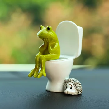 🚽🐸 Thinking Frog Ornament – Tiny Philosopher on a Toilet! 💭✨