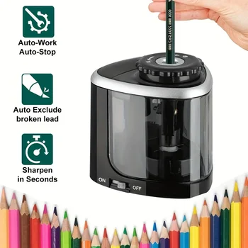 ⚡ 2-in-1 Electric Pencil Sharpener – Sharp Points, Smooth Switch! ✨✏️