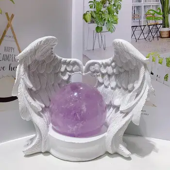 💎 Angel Wings Crystal Ball – Mystical Elegance for Your Desk or Shelf 🪽✨