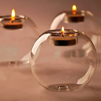 💫 Clear Glass Globe Tealight Holder – Soft Glow, Pure Magic 🪄🌙