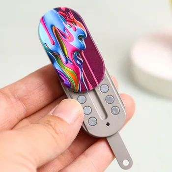 Magnetic Push Card Pushing Plate EDC Metal Stress Relief Toy Fidget Mechanical Slider Coin Relieve Stress Antistresse Paragraph