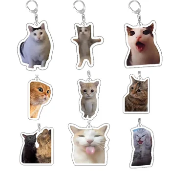 😹 Meme Cat Keychain – Pocket-Sized Chaos for Your Bag! 🔑✨