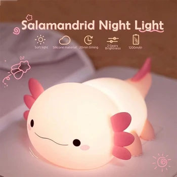 ✨ Axolotl Night Light – Soft Glow, Big Smiles! 🌙💖