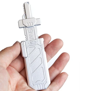 Splitting Sword EDC Fidget Magnetic Push Card Mechanical Slider Pushing Plate Haptic Sensory Toy Metal Relieve Stress Relief Toy