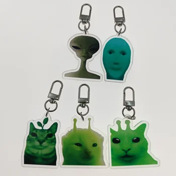 🛸👽 Alien Cat Meme Keychain – Zip Zip Zap Zap Energy 😺✨