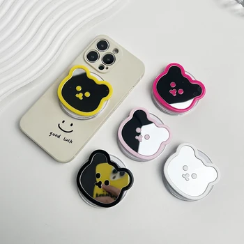 🐻📱 Bear Mirror Phone Grip – Cute Face, Handy Place! ✨💅