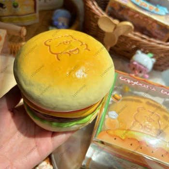 🍔 Big Burger Slow Rising Squishy – Capybara Hamburger Squeeze Toy for Stress Relief