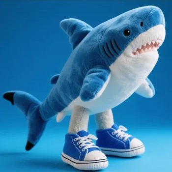 30cm Italian Brainrot Tralalero Tralala Plush Doll – Anime Stuffed Soft Cushion Shark Pillow