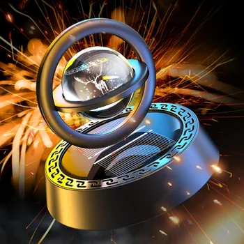 Solar Energy Car Aromatherapy Ornament Rotating Stress-Relieving Fidget Roller Stress Reducing Toys Gyroscope Desk Gadgets