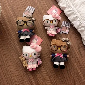 🎀📚 Hello Kitty JK Glasses Keychain – Study Queen in Uniform! 🐱✨