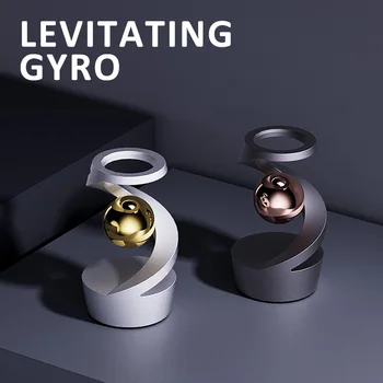 Mesmerizing Levitation: Experience the captivating illusion of a gyroscopic ball floating effortlessly above its base.