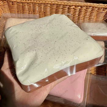 🍞 Sticky Toast Squishy – Slow Rising Marshmallow Mint Chocolate Bread Stress Relief Toy