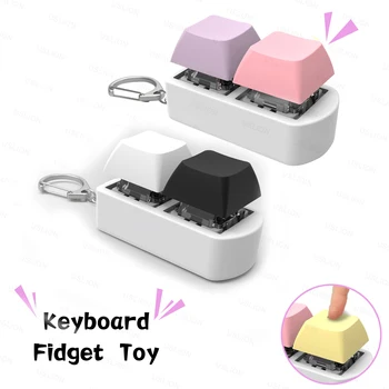 【2024 Latest Fidget Toys】Experience a new way of fidgeting with our latest fidget toy.       With its 2 keys, this keyboard fidget toy provides a unique and playful way to relieve stress and anxiety and improve focus and productivity.